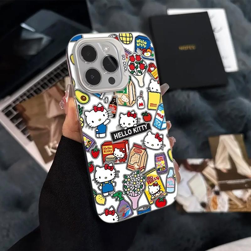 Ốp lưng iPhone họa tiết Hello Kitty đời thường công nghệ IMD chống trầy xước | Tương thích iPhone 16/15/14/13/12/11 Pro
