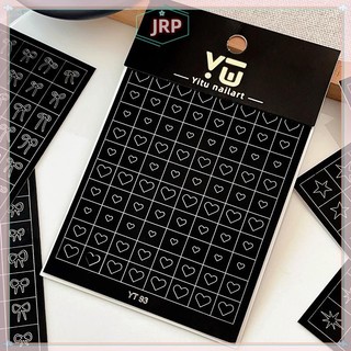 SmallbrainsJr Airbrush Stencil cho móng tay Trái tim nơ Ngôi sao Hoa văn Nhãn dán móng tay rỗng Mẫu cho đầu làm móng tay kiểu Pháp Thiết kế móng tay vn