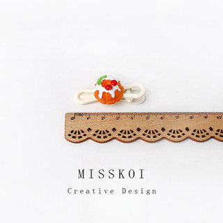 MISMEMO Mô Phỏng Dễ Thương Bánh Nhỏ Kẹp Phẳng Đơn Giản Cô Gái Ngọt Ngào Kẹp Tóc