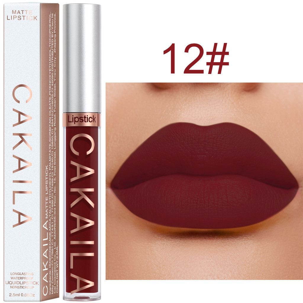 Son môi Velvet Matte Richly Pigmented Nuôi dưỡng & Son môi lâu trôi Sử dụng trang điểm mỹ phẩm