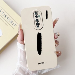 Vỏ Chữ May Mắn Dễ Thương Cho OPPO Reno 2 / Reno 2F / Reno 2Z Ốp Lưng CPH1907 CPH1945 CPH1989 Vỏ Chống Sốc Ốp Lưng Silicon Mềm