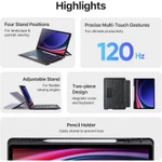 Hộp đựng bàn phím thần kỳ có đèn nền nổi cho Samsung Tab S10 FE Plus 13.1 2025, Vỏ bàn phím đa cảm ứng có đèn nền nhiều màu cho Tab S11 / S10 + / S9FE + / S9 + / S8 + / S7 + / S7 FE / A11 + / A9 + — ảnh 2