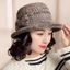 Mũ xô nữ BORAGETE có tóc giả xoăn, nơ dễ thương, giữ ấm mùa thu đông, phong cách casual