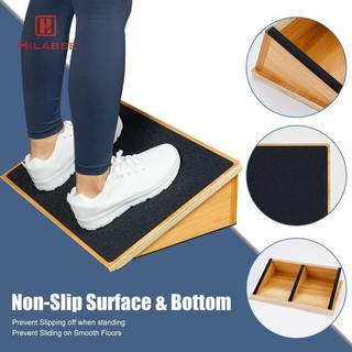 HILABEE Gỗ Slant Board Bê Cáng Chân Cáng Chống Trơn Trượt Cho Đầu Gối Mắt Cá Chân Gót Chân Bảng Dành Cho Squat Tập Pilates