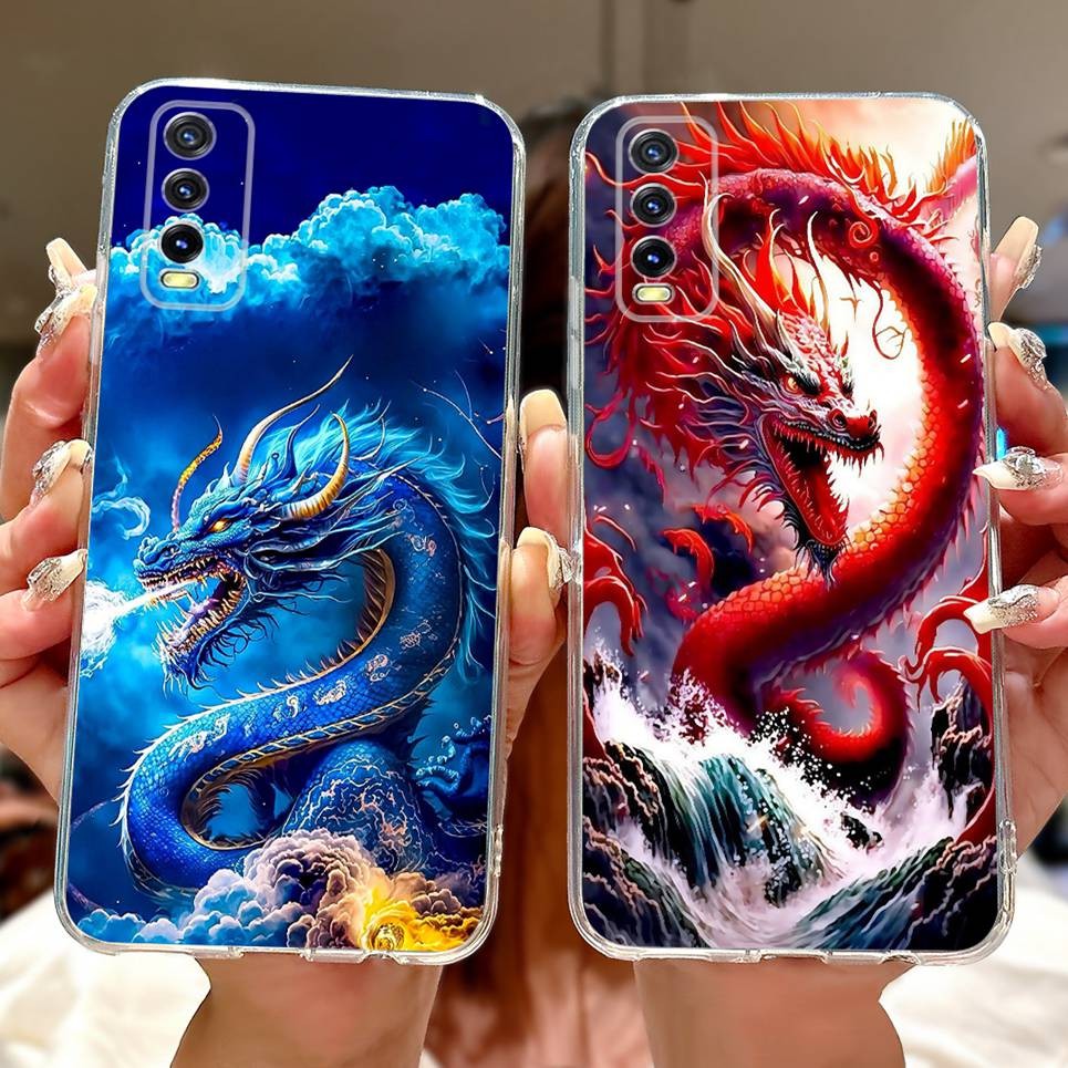 Dành Cho Vivo Y20 Y20s Y20i Y20a Y20G Y11s Y12s / Vivo V2027 V2028 V2029 Ốp Điện Thoại Rồng Mát Sư Tử Hổ Cá Koi Vỏ TPU Mềm Trong Suốt