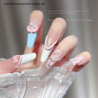 [savemoneyeveryday] 30 Chiếc Màu Sắc Hỗn Hợp Nhựa 3D Mềm Mại Pháp Móng Tay Nghệ Thuật Ren Viền Váy Viền Quyến Rũ Phụ Kiện Cho Móng Tay Làm Móng Tay Đồ Trang Trí [vn]
