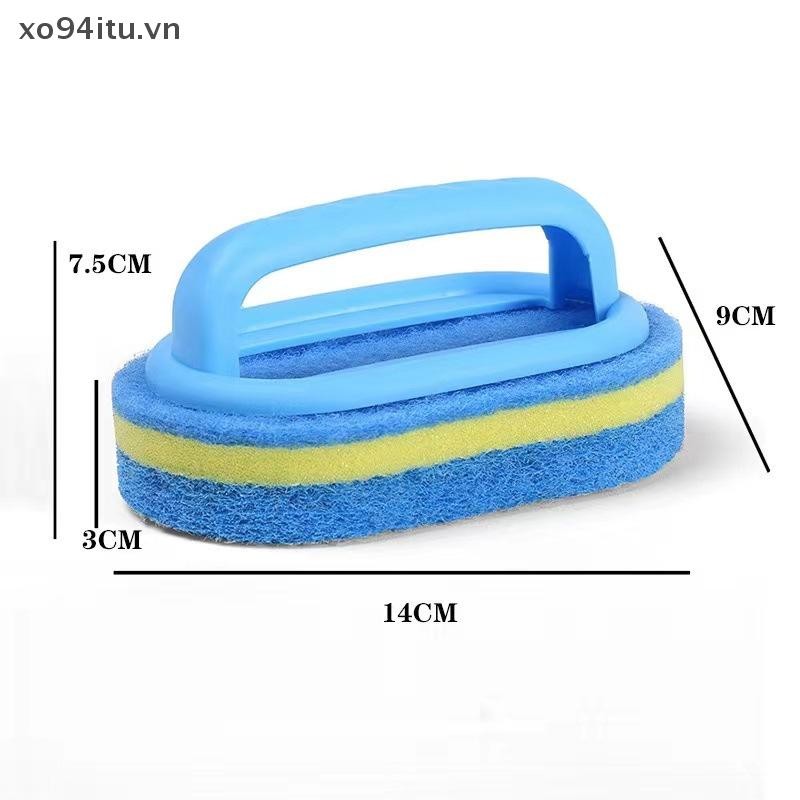 XOITU Làm Dày Bàn Chải Làm Sạch Có Tay Cầm Nhà Bếp Xốp Lau Phòng Tắm Ngói Bồn Tắm Làm Sạch Bọt Biển Nhà Loại Bỏ Vết Bẩn Dụng Cụ Sạch VN