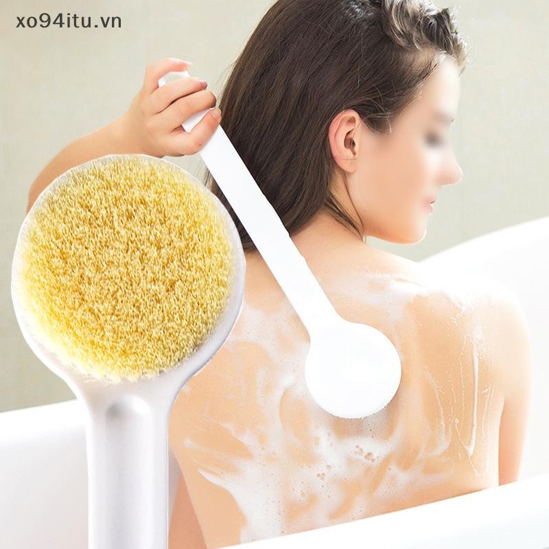 XOITU 2024New Bàn chải tắm Tay cầm dài Tẩy tế bào chết Máy mát xa da Tẩy tế bào chết Bàn chải phòng tắm Mặt sau Bồn tắm toàn thân Bàn chải làm sạch vòi hoa sen VN