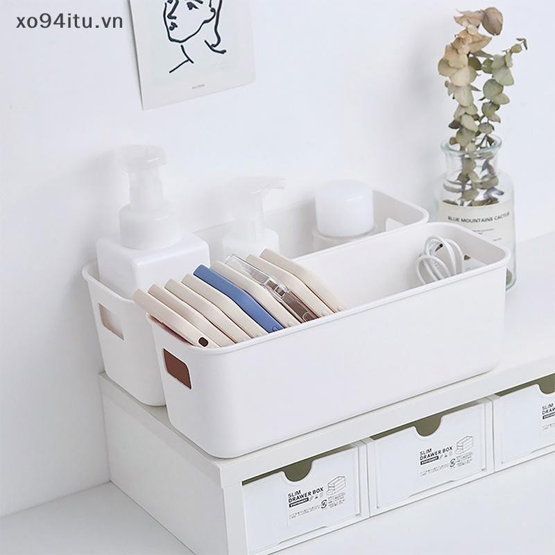 XOITU Máy Tính Để Bàn Đơn Giản Hộp Đựng Điện Thoại Di Động Hộp Bảo Quản Mỹ Phẩm Đa Năng Hộp Sắp Xếp Dung Tích Lớn Đồ Lặt Lặt Lặt Lặt Lặt Viền