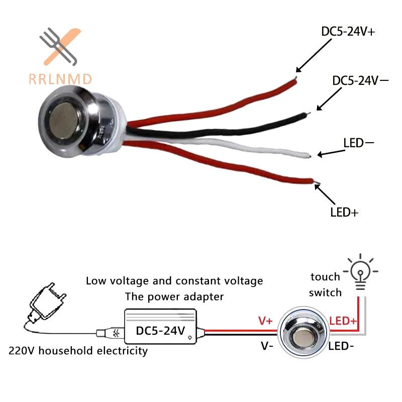 RRLNMD 1 DC 5V -24V Điều khiển độ sáng điều chỉnh độ sáng LED Bộ điều chỉnh độ sáng 12v Công tắc cảm ứng cho đèn dải LED Bộ điều khiển độ sáng có thể điều chỉnh độ sáng vô cấp MỚI
