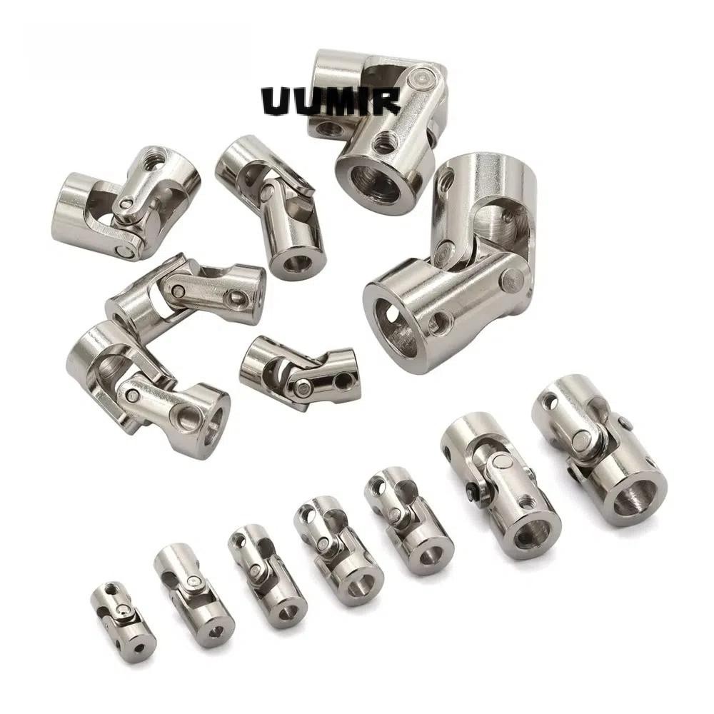 UUMIR Cardan Joint, Bạc 2.3 / 3 / 4 / 5 / 6 / 8 / 10 / 12mm Đầu nối động cơ, Khớp nối trục kim loại đa năng nhiều kích thước cho thuyền ô tô RC