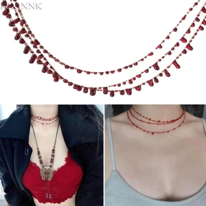 KIKIN Halloween Đảng Máu Chokers Vòng Cổ Điều Chỉnh得去除重复关键词后的内容有些许信息丢失，我将优化并保留所有相关信息：<optimized>KIKIN Halloween Đảng Máu Chokers Vòng Cổ Điều Chỉnh nhỏ Giọt Máu Xương Đòn Dây Chuyền Dainty Trang Sức Cho Women