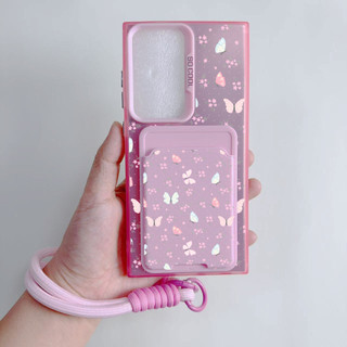 Ví họa tiết bướm đẹp S25 ultra Note20 Vỏ cho Samsung A23 A24 A25 a55 s22 s22plus ultra Girly S23 S23Plus s23fe s24 s24plus s24ultra s21FE Vỏ