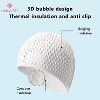< zhuliye789 > Silicon Giọt Nước Bơi Người Lớn Phóng To Bong Bóng Bơi Siêu Co Giãn Chống Thấm Nước Bảo Vệ Tai