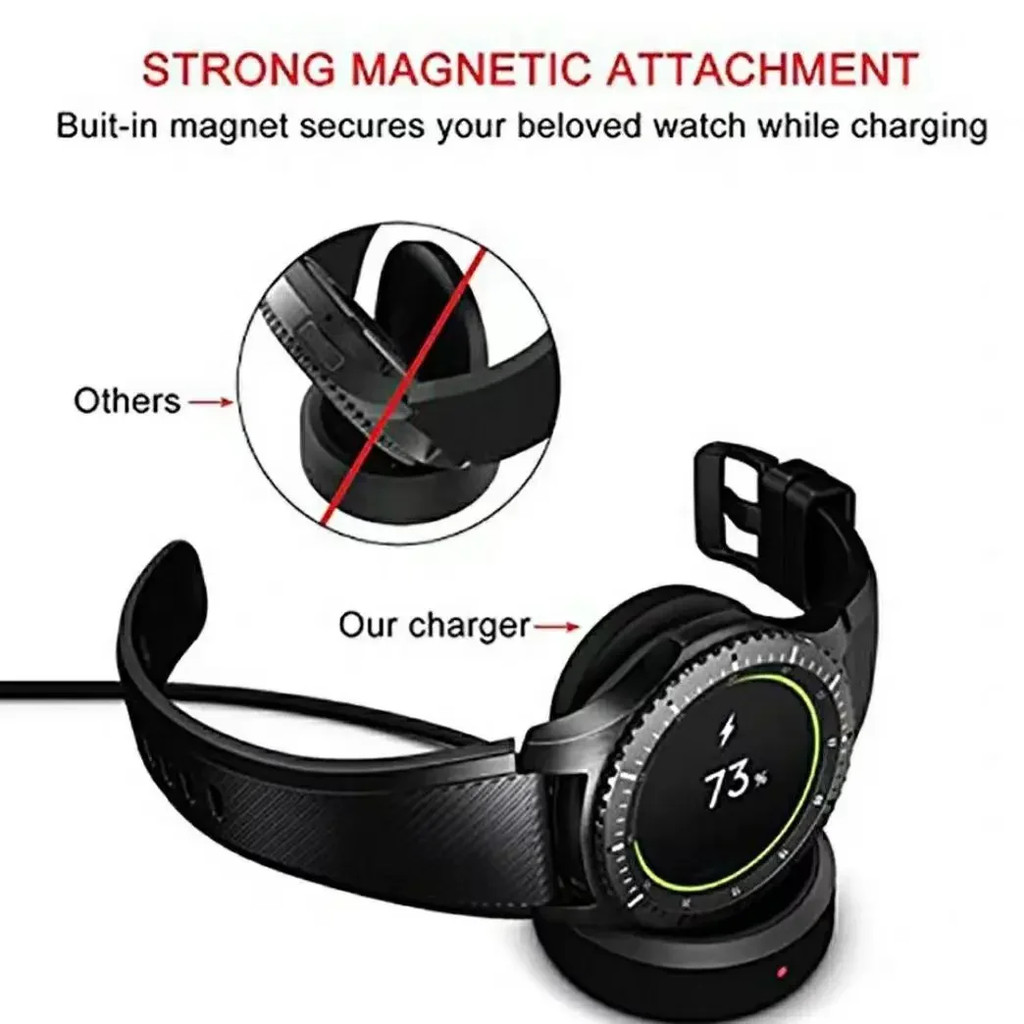Đế Sạc Nhanh Không Dây Cho Samsung Gear S2 S3 S4 Frontier Watch Cáp Sạc USB Cho Samsung Galaxy Watch SM-R800 R810 R815