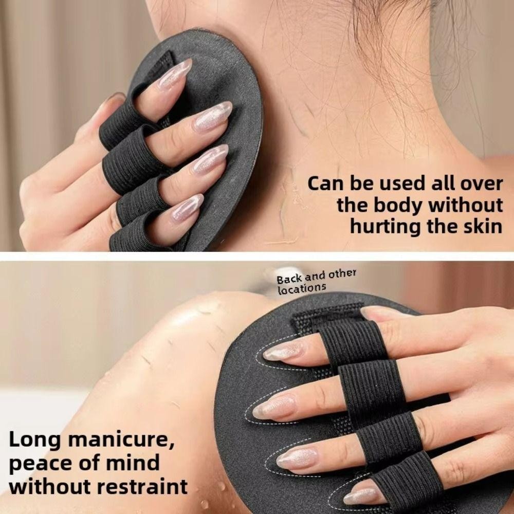 Găng tay đi tắm AWNGD, Bàn Chải Tẩy Tế Bào Chết Tròn Cao Su, Bàn Chải Massage Tắm Đen Chống Mài Mòn Mạnh Hộ Gia Đình
