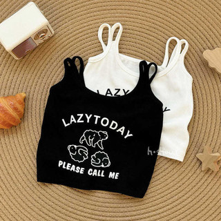 Mùa Hè Cotton Nguyên Chất Trẻ Em Camisole Hoạt Hình Dễ Thương In Hình Bé Gái Áo Thun Không Tay Ngắn Giữa Nhỏ Trẻ Em Top