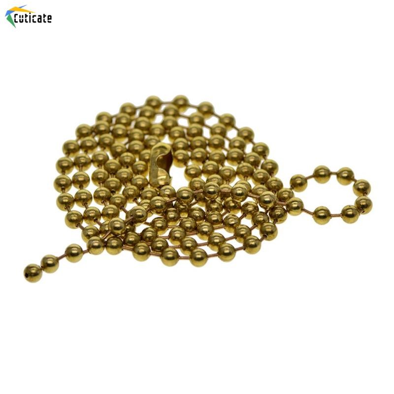 Cuticate 1 Dây Đồng Thau Tròn Hạt Bóng Dây Chuyền Connecor Cho Trang Sức Làm 20 Inch
