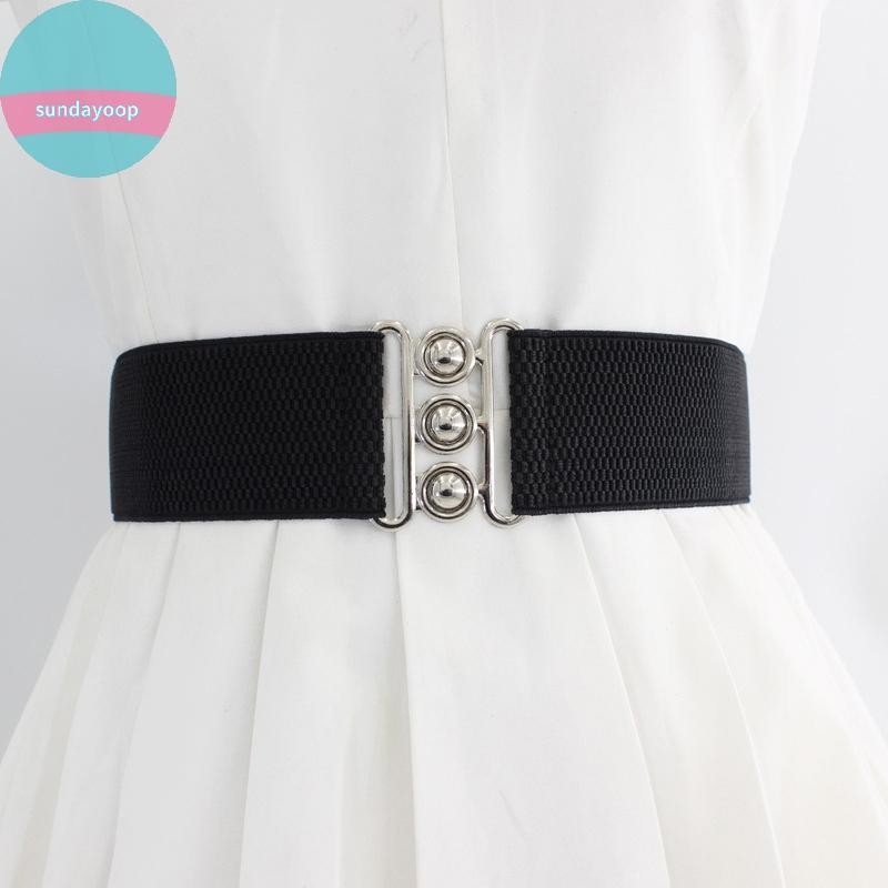 Sund Dây Co Giãn Rộng 5cm Thắt Lưng Co Giãn Eo Rộng Vintage Co Giãn Cinch Có Khóa Thắt Lưng Dây Thắt Lưng Cho Nữ VN