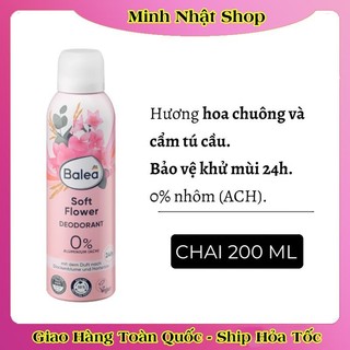 [CÓ CHE TÊN] Bộ Kem khử mùi hôi nách Balea Deocreme, xịt khử mùi nách, lăn khử mùi Balea Đức - Date mới Đủ Bill