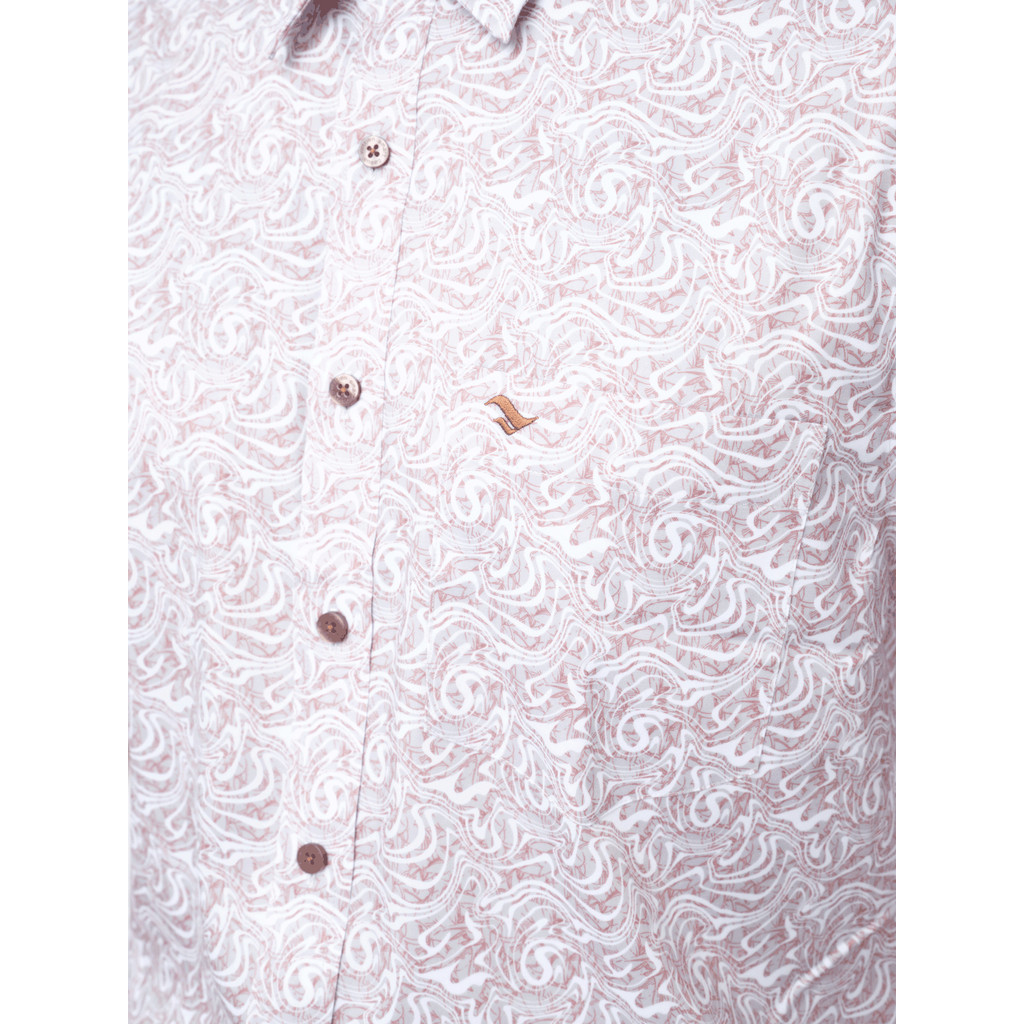 Sơ mi tay ngắn lai ngang VIETTIEN SMART CASUAL vải Bamboo phom REGULAR VT00000370