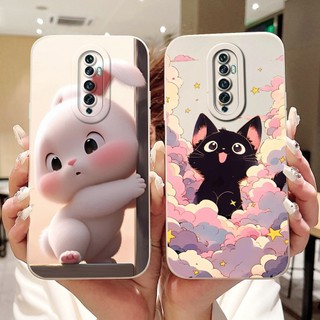Dành Cho OPPO Reno2 F / Reno2 Z / Reno2 Vỏ Hoạt Hình Mèo Thỏ Dễ Thương Mới Reno 2F 2Z 2 Vỏ Điện Thoại Silicon Mềm Bảo Vệ Ống Kính