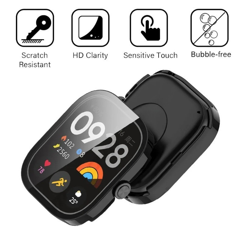 RedmiWatch Kính Cường Lực + Vỏ PC Bảo Vệ Màn Hình Chống Trầy Xước Cho Redmi Watch 5/3/2/Active/Lite