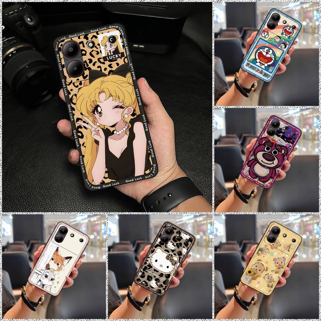 Túi Điện Thoại Chống Va Đập Ốp Lưng Điện Thoại ZTE Blade A54 Bảo Vệ Dễ Thương Chống Sốc Bọc Toàn Bộ Phim Hoạt Hình TPU Mềm Vỏ Chống Bụi Bẩn Graffiti Silicon Chống Thấm Nước Chống Bụi Bền
