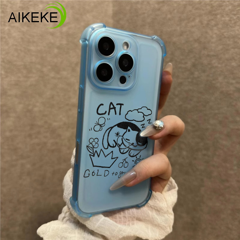 Ốp Điện Thoại Cho Honor 400 Lite Power X70i X60 GT Pro 5G 4G Ice Mist Matte Linear Kitten Ốp Lưng Hoa Dễ Thương Đơn Giản Bướm Mềm AirBag Vỏ Chống Sốc
