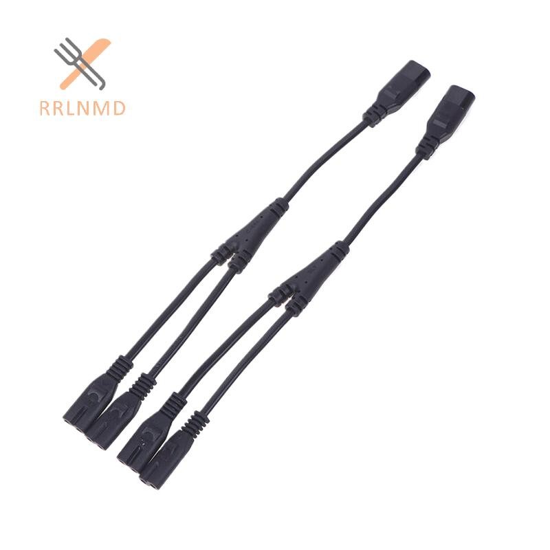 RRLNMD IEC 320 C8 2Pin Nam Đến 2 X C7 Nữ Y Chia Cáp Nguồn Khoảng 28CM IEC 320 C7 Đến C8 Dây Nối Dài C8 Nam Đến C7 Nữ Cáp MỚI