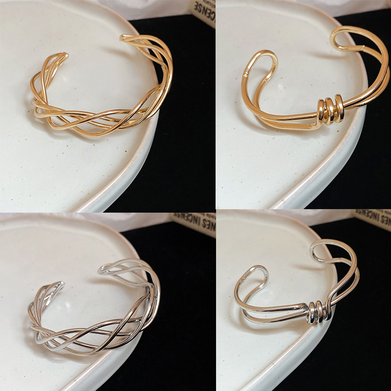 Vòng tay xoắn phong cách châu Âu và Mỹ, trang sức tay thời trang và đơn giản