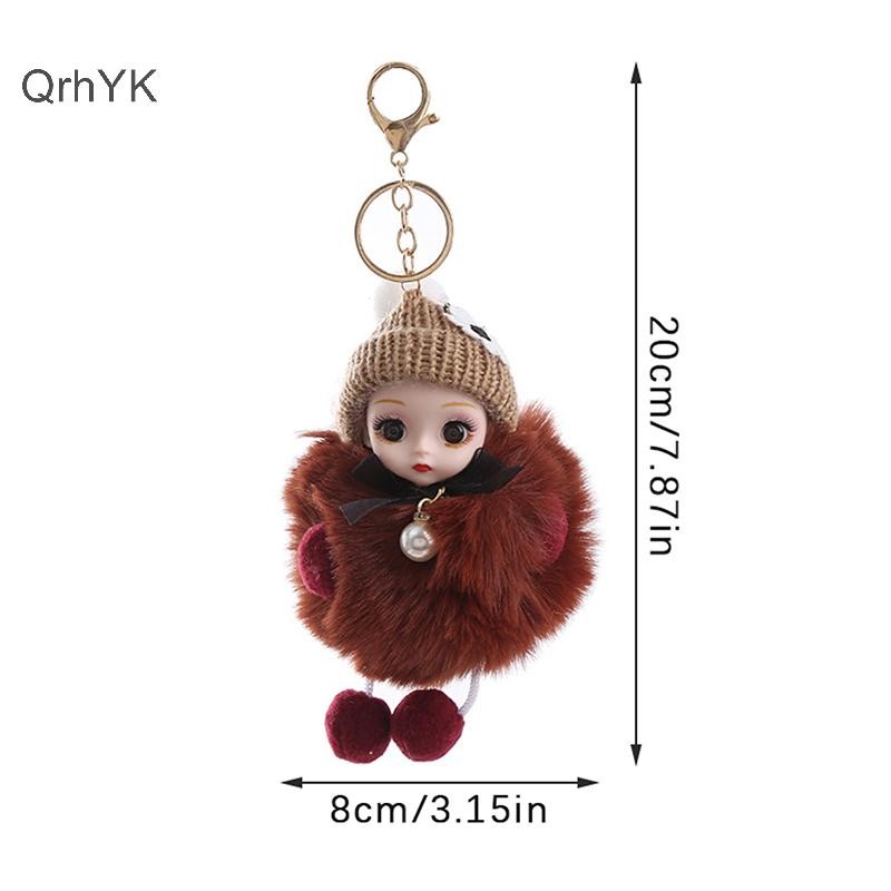 Nhà Máy Thời Trang Dễ Thương Sang Trọng Móc Khóa Giả Rex Mắt To Búp Bê Mặt Dây Chuyền Cho Túi Ô Tô Charm QrhYK