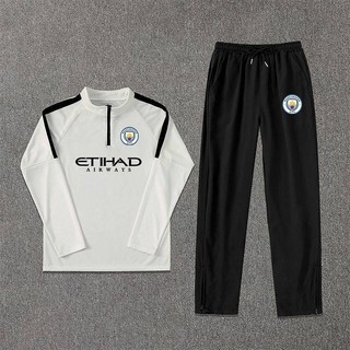 2425 Half Zipper Soccer Suit Set Men's Manchester City Same Style Costume Training Wear Sports Running Quick Drying Clothes Long Sleeve 3BaT
