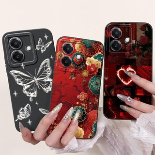Ốp Thời Trang Mới Cho Oppo A3x A3 4G 5G Ốp lưng Oppo A5i A20 A40 A40M A60 Ốp Lưng Mềm Hoạt Hình Bướm Hoa Nữ Tính