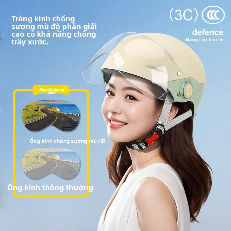 Mũ bảo hiểm xe máy hạng A thời trang, Mũ bảo hiểm nam / nữ, Đa năng bốn mùa, Chất liệu ABS, Giá trị có phụ kiện xe máy，nón bảo hiểm con heo，helmet fullface