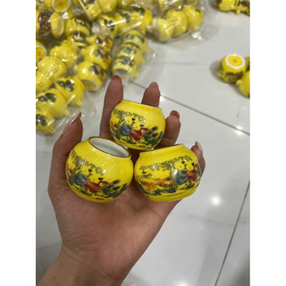 Cóng sứ Decal miệng vàng gắn sẵn tai