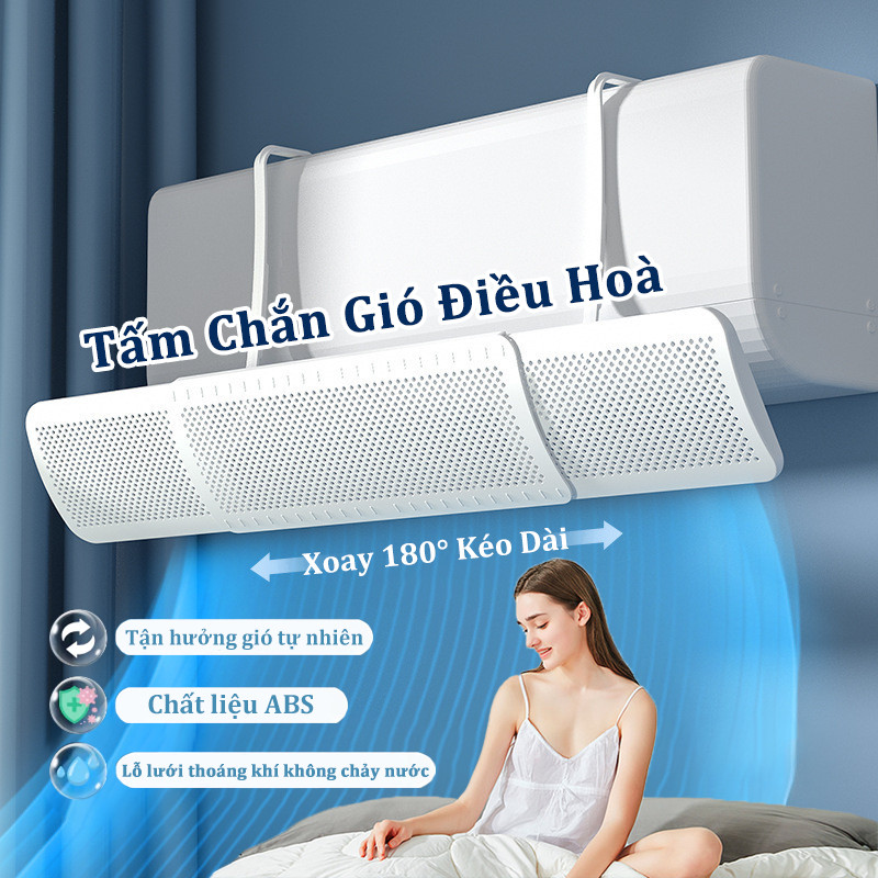 Tấm chắn gió điều hoà, Xoay 180° Kéo Dài Thu Gọn,Điều Chỉnh Kích Thước Tùy Ý, t Chống Gió Thổi Thẳng