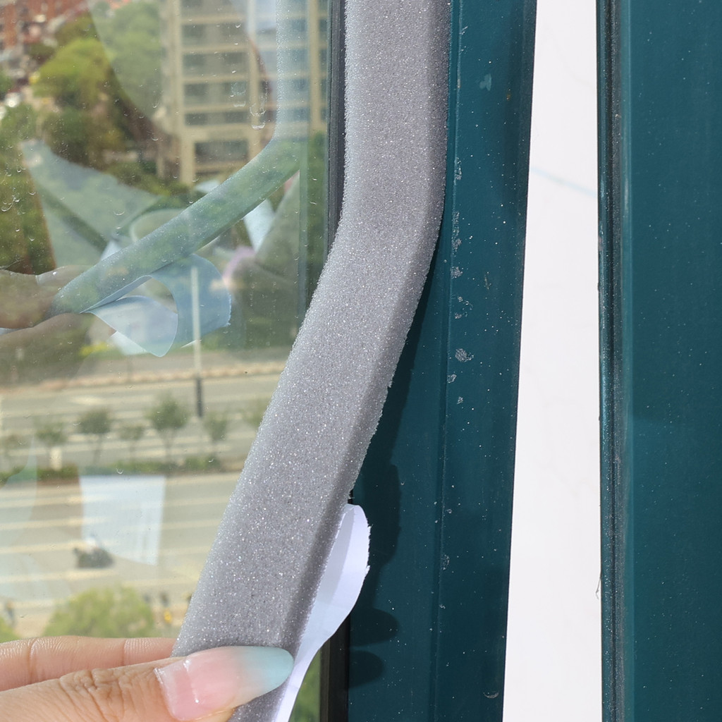 [H & L] Dải niêm phong cửa tự dính Dễ dàng lắp đặt, Băng cách nhiệt cửa sổ xốp giảm tiếng ồn, Cuộn 2 / 3 / 5 / 10 màu xám hiện đại