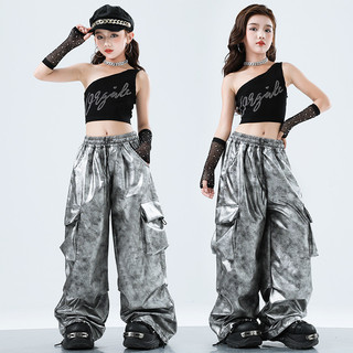Đồ Nhảy Hiện Đại Hiphop Trẻ Em Set Đồ Dance Jazz Quần Nhảy Crop Top Đồ Nhảy Cho Bé Gái Bộ Tập Nhảy Cho