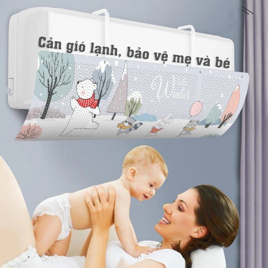 Tấm Chắn Gió Điều Hoà, Tấm chuyển đổi hướng gió điều hoà, máy lạnh bảo vệ sức khoẻ gia đình - FE123