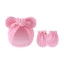 VIC Trẻ Sơ Sinh Cotton Bonnet Mũ Nơ Mũ Găng Tay Bộ Mềm Mại Thoáng Khí Co Giãn Chống Trầy Xước Bảo Vệ Cho 0-6 Tháng