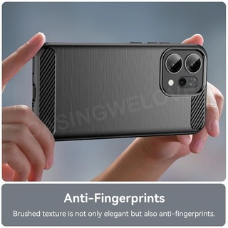 Dành Cho Oppo Reno14 Reno 14 14 Pro 14F Reno 13 Pro Reno15 Pro Max 5G 4G Màu Sắc Màu Da Cảm Giác Sợi Carbon Vỏ Điện Thoại TPU Mềm Silicon Chống Sốc Ốp lưng