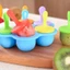 Khuôn Làm Kem ROLY, có Tay Cầm Khay Đá DIY, 7 Lỗ Thực Phẩm Đầy Nhựa Silicon Trái Cây Lắc Máy Làm Sinh Tố Trái Cây