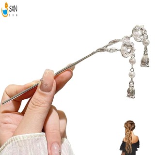 Phụ Nữ Thanh Lịch Tóc Chignon Với Tua Rua Sườn Xám Đũa Tóc Có Hoa Trang Trí Cho Tóc DIY Phụ Kiện Tạo Kiểu Tóc