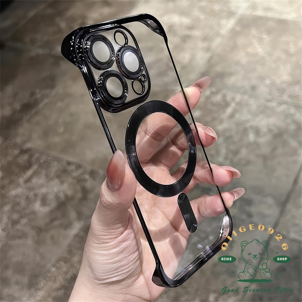 Mạ siêu mỏng từ tính Vỏ điện thoại iphone16 Pro Max 15 14 13 12 11 vỏ cho vỏ iPhone PC Vỏ cứng chống sốc