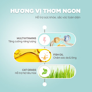 Thanh súp thưởng sữa dê PetQ15gr - vị vitamin, dầu cá, cỏ mèo cho mèo mọi lứa tuổi