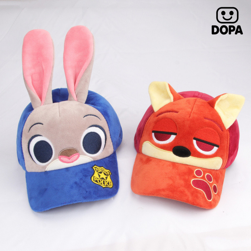 Giao hàng nhanh Mũ bóng chày cosplay Judy Nick Mũ thỏ Judy hoạt hình Mũ động vật điên Mùa thu đông Mũ tai mèo và mỏ vịt