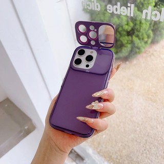 [Beecover] Ốp Gương Lật Màu Tím Cho IPHONE 16 15 14 13 12 11 PRO MAX X XS XR XSMAX 7 8 + Plus SE 2020 / 2022 Vỏ FGJZ