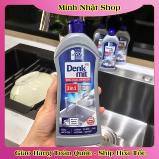 [MẪU MỚI NHẤT] Dung Dịch Tẩy Rửa Inox Denkmit Edelstahlreiniger 3in1 300ml của Đức