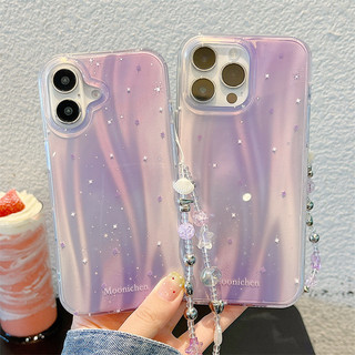 Ngôi Sao Tím + Vòng Tay Cho iphone16 16promax 15promax 14 / 13 / 15 / 16pro iphone13 Vỏ TPU iphone mới chống bụi